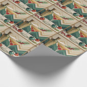 Mid Century Christmas Cocktail Party Happy Hour Cadeaupapier (Hoek)