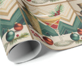 Mid Century Christmas Cocktail Party Happy Hour Cadeaupapier (Rol Hoek)