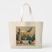 Mid Century Christmas Cocktail Party Happy Hour Grote Tote Bag (Achterkant)