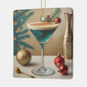 Mid Century Christmas Cocktail Party Happy Hour Keramisch Ornament (Links)