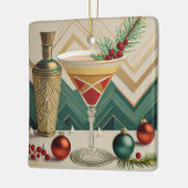 Mid Century Christmas Cocktail Party Happy Hour Keramisch Ornament (Links)