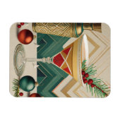 Mid Century Christmas Cocktail Party Happy Hour Magneet (Horizontaal)