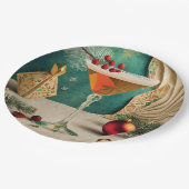 Mid Century Christmas Cocktail Party Happy Hour Papieren Bordje (Gekanteld)
