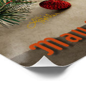 Mid Century Christmas Cocktail Party Happy Hour Perfect Poster (Hoek)