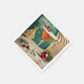 Mid Century Christmas Cocktail Party Happy Hour Servet (Hoek)