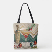 Mid Century Christmas Cocktail Party Happy Hour Tote Bag (Achterkant)