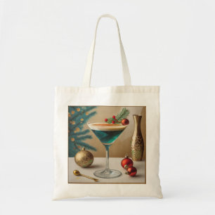 Mid Century Christmas Cocktail Party Happy Hour Tote Bag