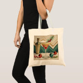 Mid Century Christmas Cocktail Party Happy Hour Tote Bag (Voorkant (product))