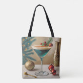 Mid Century Christmas Cocktail Party Happy Hour Tote Bag (Achterkant)