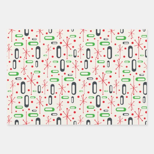 Mid Century Christmas Inpakpapier Vel (Voorkant)