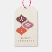 Mid-Century Christmas Snowflake Ornament Gift Labe Cadeaulabel (Voorkant)