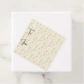 Mid-Century Christmas Starburst cadeau label (In situ)