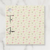 Mid-Century Christmas Starburst cadeau label (Voorkant)