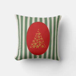 Mid century christmas tree with Golden star Kussen