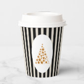 Mid century christmas tree with Golden star Papieren Bekers (Achterkant)