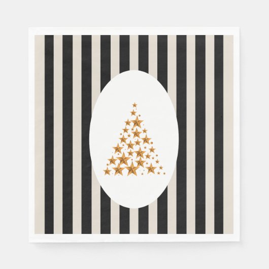 Mid century christmas tree with Golden star Servet (Voorkant)