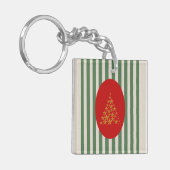 Mid century christmas tree with Golden star Sleutelhanger (Voorkant Links)