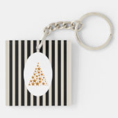 Mid century christmas tree with Golden star Sleutelhanger (Achterkant)