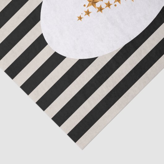 Mid century christmas tree with Golden star Tissuepapier (Detail)