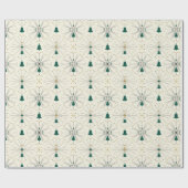 Mid Century Christmas Trees Cadeaupapier (Vlak)