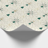 Mid Century Christmas Trees Cadeaupapier (Hoek)