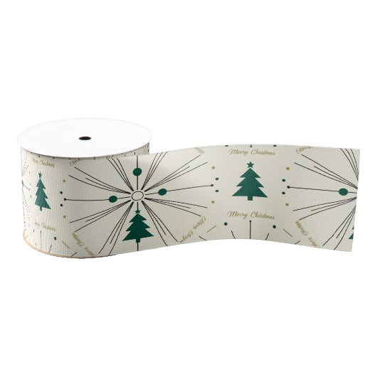 Mid Century Christmas Trees Grosgrain Lint (Spoel)