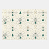 Mid Century Christmas Trees Inpakpapier Vel (Voorkant 2)