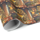 Mid Century Christmas vrolijk en heldere cocktail Cadeaupapier (Rol Hoek)