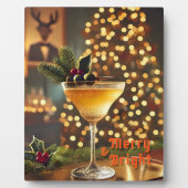 Mid Century Christmas vrolijk en heldere cocktail Fotoplaat (Voorkant)