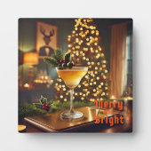 Mid Century Christmas vrolijk en heldere cocktail Fotoplaat (Voorkant)