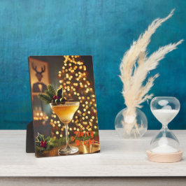 Mid Century Christmas vrolijk en heldere cocktail Fotoplaat