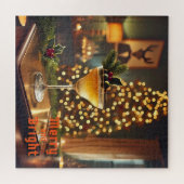 Mid Century Christmas vrolijk en heldere cocktail Legpuzzel (Horizontaal)