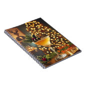 Mid Century Christmas vrolijk en heldere cocktail Notitieboek (Rechterzijde)