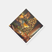 Mid Century Christmas vrolijk en heldere cocktail Servet (Hoek)
