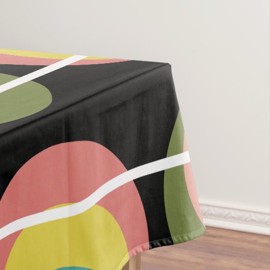 Mid Century Circles Multicolored Tafelkleed (Voorbeeld)