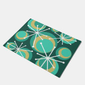 Mid Century Circles Starburgs Blauwgroen Deurmat (Schuin)