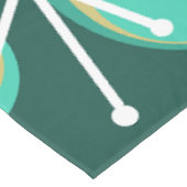 Mid Century Circles Starburgs Blauwgroen Tafelkleed (Gekanteld)