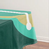 Mid Century Circles Starburgs Blauwgroen Tafelkleed (Voorbeeld)