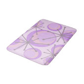 Mid Century Circles Starbursts Lavender Badmat (Gekanteld)
