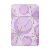 Mid Century Circles Starbursts Lavender Badmat (Voorkant Verticaal)