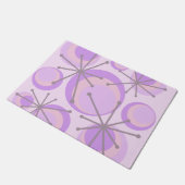Mid Century Circles Starbursts Lavender Deurmat (Schuin)