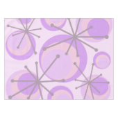 Mid Century Circles Starbursts Lavender Tafelkleed (Voorkant (Horizontaal))