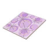 Mid Century Circles Starbursts Lavender Tegeltje (Zijkant)