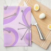 Mid Century Circles Starbursts Lavender Theedoek (Quarter Fold)