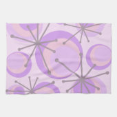 Mid Century Circles Starbursts Lavender Theedoek (Horizontaal)