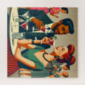 Mid Century Cocktail Party Couples - First Date Legpuzzel (Horizontaal)