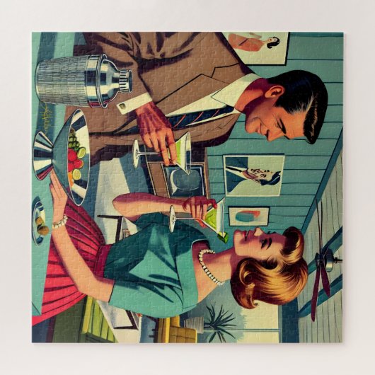 Mid Century Cocktail Party Couples - House Warming Legpuzzel (Horizontaal)