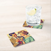Mid Century Cocktail Party Couples - Temptation Kartonnen Onderzetters (Insitu)