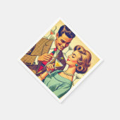 Mid Century Cocktail Party Couples - Temptation Servet (Hoek)