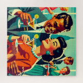 Mid Century Cocktailparty Koppels - Mi Amor Legpuzzel (Horizontaal)